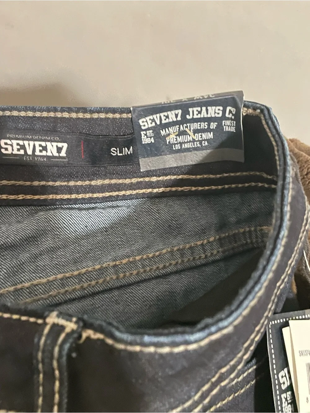 Seven7 Men's Dark Indigo Straight Jeans